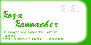 roza rammacher business card
